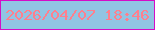 文字の大きさ：4、枠の色：d50cc7、背景の色：91c4e3、文字の色：fe7f8d 無料ブログパーツのブログ時計