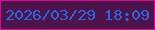 文字の大きさ：3、枠の色：d50d8d、背景の色：4d134b、文字の色：2d66e3 無料ブログパーツのブログ時計