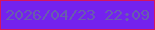 文字の大きさ：3、枠の色：d51560、背景の色：7422ee、文字の色：695dac 無料ブログパーツのブログ時計