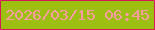 文字の大きさ：3、枠の色：d5195a、背景の色：9cbf11、文字の色：fe9ba5 無料ブログパーツのブログ時計