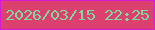 文字の大きさ：1、枠の色：d51bd4、背景の色：dc406e、文字の色：7edb99 無料ブログパーツのブログ時計