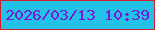 文字の大きさ：5、枠の色：d51c2f、背景の色：22c2e6、文字の色：7919d5 無料ブログパーツのブログ時計