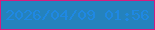 文字の大きさ：2、枠の色：d51c7e、背景の色：2482bd、文字の色：1f88e3 無料ブログパーツのブログ時計