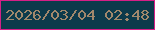 文字の大きさ：1、枠の色：d51f87、背景の色：0c3a4b、文字の色：a1886c 無料ブログパーツのブログ時計