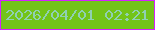 文字の大きさ：5、枠の色：d521ff、背景の色：73c419、文字の色：8fd0b3 無料ブログパーツのブログ時計