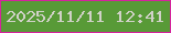 文字の大きさ：4、枠の色：d5239c、背景の色：589a37、文字の色：d0d1c7 無料ブログパーツのブログ時計