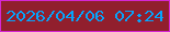文字の大きさ：5、枠の色：d527d3、背景の色：911f2d、文字の色：05a5fc 無料ブログパーツのブログ時計