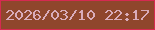 文字の大きさ：1、枠の色：d52a51、背景の色：8f462c、文字の色：d9acba 無料ブログパーツのブログ時計