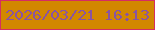 文字の大きさ：5、枠の色：d52d63、背景の色：d28800、文字の色：8954a3 無料ブログパーツのブログ時計