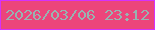 文字の大きさ：5、枠の色：d531fb、背景の色：ec457b、文字の色：98b3b1 無料ブログパーツのブログ時計