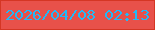 文字の大きさ：1、枠の色：d53624、背景の色：e8514a、文字の色：22b9f8 無料ブログパーツのブログ時計