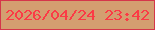 文字の大きさ：3、枠の色：d5364a、背景の色：d49e70、文字の色：fb3b46 無料ブログパーツのブログ時計