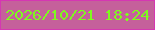 文字の大きさ：2、枠の色：d537b2、背景の色：c5609b、文字の色：7efa1e 無料ブログパーツのブログ時計