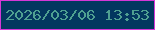 文字の大きさ：4、枠の色：d537d7、背景の色：03375f、文字の色：4fa091 無料ブログパーツのブログ時計