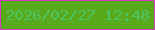 文字の大きさ：4、枠の色：d53bbe、背景の色：59a91d、文字の色：4ac561 無料ブログパーツのブログ時計