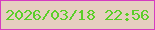 文字の大きさ：1、枠の色：d53dc0、背景の色：e6cfc0、文字の色：5bcf28 無料ブログパーツのブログ時計