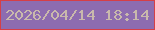 文字の大きさ：2、枠の色：d53f47、背景の色：8d6cb0、文字の色：c9b9ac 無料ブログパーツのブログ時計