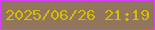 文字の大きさ：1、枠の色：d53fff、背景の色：92765b、文字の色：d5bc09 無料ブログパーツのブログ時計