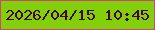 文字の大きさ：1、枠の色：d5417d、背景の色：81d009、文字の色：4a0308 無料ブログパーツのブログ時計