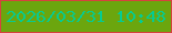 文字の大きさ：5、枠の色：d5433d、背景の色：6ba60e、文字の色：07cb8f 無料ブログパーツのブログ時計