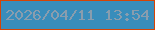 文字の大きさ：2、枠の色：d54406、背景の色：398dbb、文字の色：899dae 無料ブログパーツのブログ時計