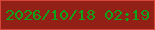 文字の大きさ：3、枠の色：d54539、背景の色：922017、文字の色：09a417 無料ブログパーツのブログ時計