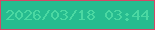 文字の大きさ：1、枠の色：d54866、背景の色：26bc8f、文字の色：4bd8a2 無料ブログパーツのブログ時計