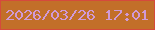 文字の大きさ：1、枠の色：d54a3c、背景の色：c26f29、文字の色：d09ad7 無料ブログパーツのブログ時計