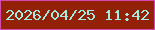 文字の大きさ：4、枠の色：d54aac、背景の色：922108、文字の色：a2ecde 無料ブログパーツのブログ時計