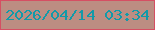 文字の大きさ：5、枠の色：d54f63、背景の色：bc8d82、文字の色：129aa9 無料ブログパーツのブログ時計