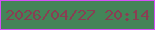 文字の大きさ：5、枠の色：d550f8、背景の色：448458、文字の色：893e53 無料ブログパーツのブログ時計