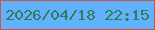 文字の大きさ：1、枠の色：d55140、背景の色：5fb2fb、文字の色：367959 無料ブログパーツのブログ時計