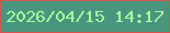文字の大きさ：3、枠の色：d5524e、背景の色：49967f、文字の色：adfc9d 無料ブログパーツのブログ時計