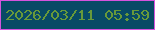 文字の大きさ：3、枠の色：d553dd、背景の色：084a65、文字の色：68993a 無料ブログパーツのブログ時計