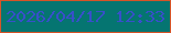 文字の大きさ：2、枠の色：d55428、背景の色：057571、文字の色：384fca 無料ブログパーツのブログ時計