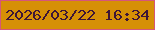 文字の大きさ：2、枠の色：d5567a、背景の色：d69006、文字の色：3d1537 無料ブログパーツのブログ時計