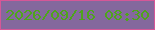 文字の大きさ：5、枠の色：d55797、背景の色：84689d、文字の色：4ea51b 無料ブログパーツのブログ時計