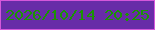 文字の大きさ：3、枠の色：d557db、背景の色：682ca8、文字の色：1b9404 無料ブログパーツのブログ時計