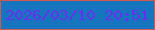 文字の大きさ：5、枠の色：d55850、背景の色：1575be、文字の色：6a2ef3 無料ブログパーツのブログ時計