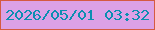 文字の大きさ：1、枠の色：d55a41、背景の色：dca1e6、文字の色：0d8eb1 無料ブログパーツのブログ時計
