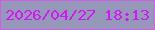 文字の大きさ：2、枠の色：d55be6、背景の色：9499ba、文字の色：d813f4 無料ブログパーツのブログ時計