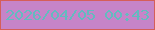 文字の大きさ：5、枠の色：d55e59、背景の色：c684c8、文字の色：63bbbf 無料ブログパーツのブログ時計
