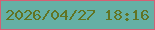 文字の大きさ：4、枠の色：d56074、背景の色：65b0a5、文字の色：617423 無料ブログパーツのブログ時計