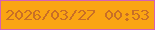 文字の大きさ：3、枠の色：d560b4、背景の色：faa513、文字の色：c96f26 無料ブログパーツのブログ時計