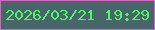 文字の大きさ：2、枠の色：d565bb、背景の色：486669、文字の色：4ff668 無料ブログパーツのブログ時計