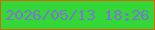 文字の大きさ：4、枠の色：d56707、背景の色：34d738、文字の色：7e72d5 無料ブログパーツのブログ時計
