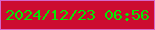 文字の大きさ：3、枠の色：d567c8、背景の色：cc0b30、文字の色：06e803 無料ブログパーツのブログ時計