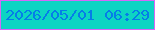 文字の大きさ：2、枠の色：d567f8、背景の色：0dd4c3、文字の色：057de8 無料ブログパーツのブログ時計