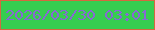 文字の大きさ：1、枠の色：d5683f、背景の色：36cd50、文字の色：8669d4 無料ブログパーツのブログ時計