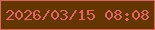 文字の大きさ：4、枠の色：d5685d、背景の色：643604、文字の色：e36561 無料ブログパーツのブログ時計